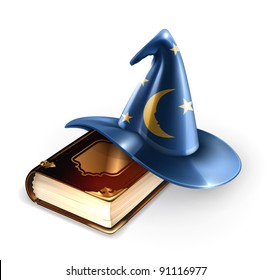 Wizard hat and old book, 10eps