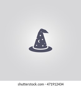 Wizard hat sign. icon design