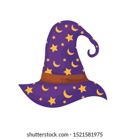 wizard hat traditional isolated icon vector illustration design