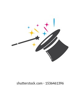 wizard hat vector icon illustration design template