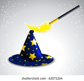 Wizard Hat With Wand