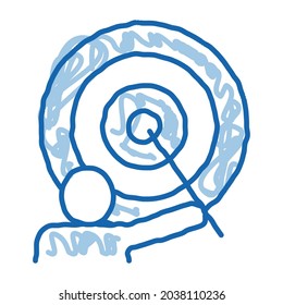Wizard Human Talent sketch icon vector. Hand drawn blue doodle line art sign. isolated symbol illustration