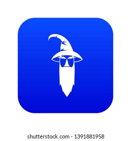 Wizard icon digital blue for any design isolated on white vector illustration