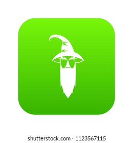 Wizard icon digital green for any design isolated on white vector illustration