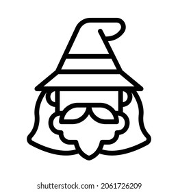 Wizard Icon or Logo in Line Style, perfect for website mobile app presentation