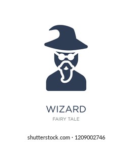 Wizard icon. Trendy flat vector Wizard icon on white background from Fairy Tale collection, vector illustration can be use for web and mobile, eps10
