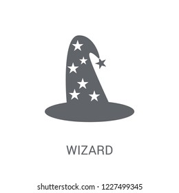 Wizard icon. Trendy Wizard logo concept on white background from Fairy Tale collection. Suitable for use on web apps, mobile apps and print media.