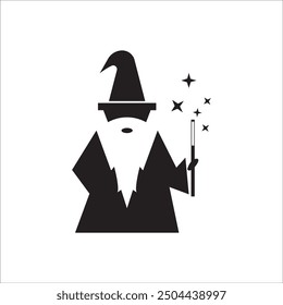 WIZARD ICON VECTOR ILLUSTRATION SYMBOL DESIGN