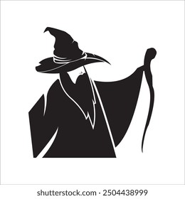 WIZARD ICON VECTOR ILLUSTRATION SYMBOL DESIGN