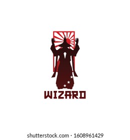 wizard and japan style illustration