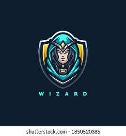 wizard lady sport logo design