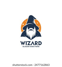 Wizard logo desin in vector