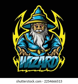 WIZARD LOGO ESPORT BLUE COLORS 