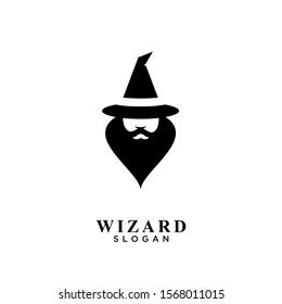 wizard logo icon design vector illustration