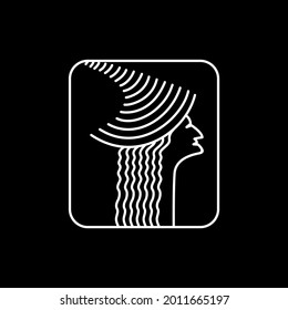 WIZARD LOGO WITH MONOLINE STYLE CONCEPT