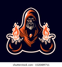 Wizard / Mage eSports Mascot Logo for Team, Personal, Community, or Club Logo
