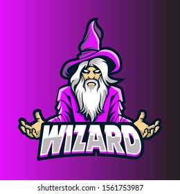 Wizard / Mage eSports Mascot Logo for Team, Personal, Community, or Club Logo