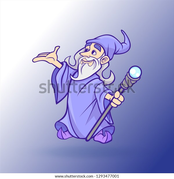 Wizard Magic Stick Vector Character Stock Vector (Royalty Free ...
