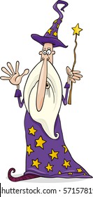 wizard with magic wand