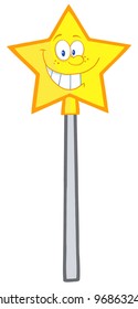 Wizard Magic Wand Cartoon Character. Jpeg version also available in gallery.