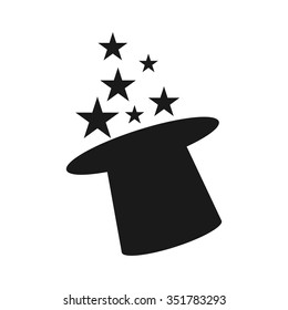 wizard. magician hat logo vector.