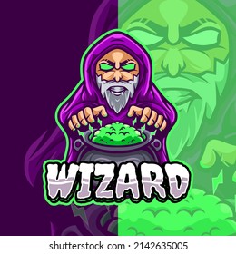 Wizard Mascot Character Logo Template