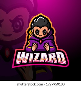 Wizard mascot esport logo design