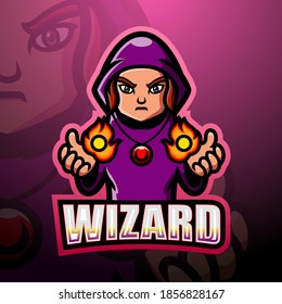 Wizard mascot esport logo design