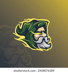 wizard mascot esport logo design