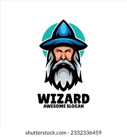 wizard mascot illustration logo design