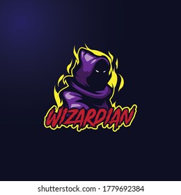 WIZARD MASCOT LOGO FOR TEAM OR SQUAD