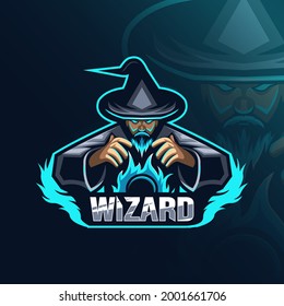 Wizard mascot logo template design