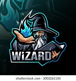 Wizard mascot logo template design