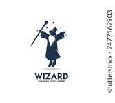Wizard mascot logo in vector