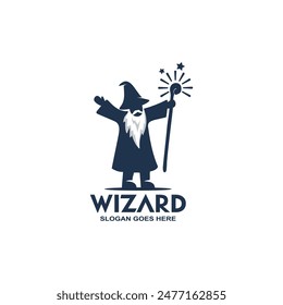 Wizard mascot logo in vector