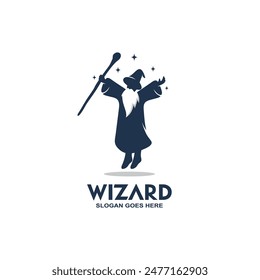 Wizard mascot logo in vector