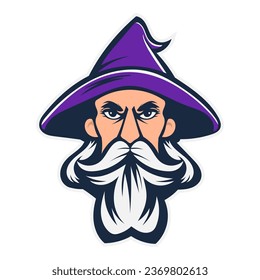 wizard mascot sport logo vector