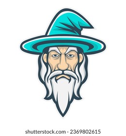 wizard mascot sport logo vector