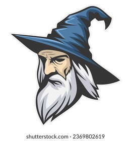 wizard mascot sport logo vector