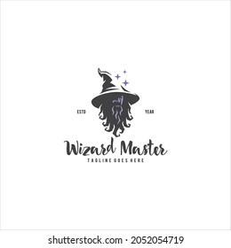 Wizard Master Logo Design Vector Image