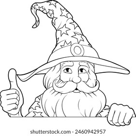 A wizard merlin cartoon beard magician man Halloween character mascot