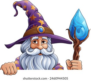 A wizard merlin cartoon beard magician man Halloween character mascot