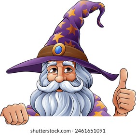 A wizard merlin cartoon beard magician man Halloween character mascot