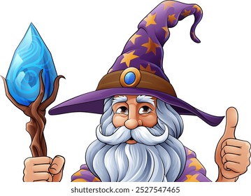 A wizard merlin cartoon beard magician man Halloween character mascot