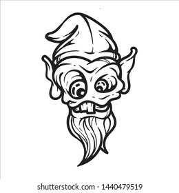 wizard orc vector illustration color 