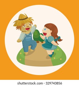 The Wizard of Oz cartoon theme elements