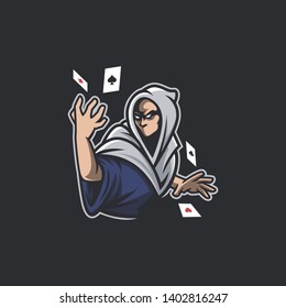 wizard poker vectro logo illustration