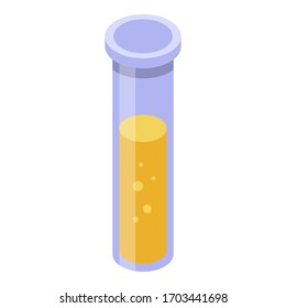 Wizard potion test tube icon. Isometric of wizard potion test tube vector icon for web design isolated on white background