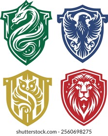 wizard school house animal emblem