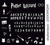 wizard school image and lettering pack